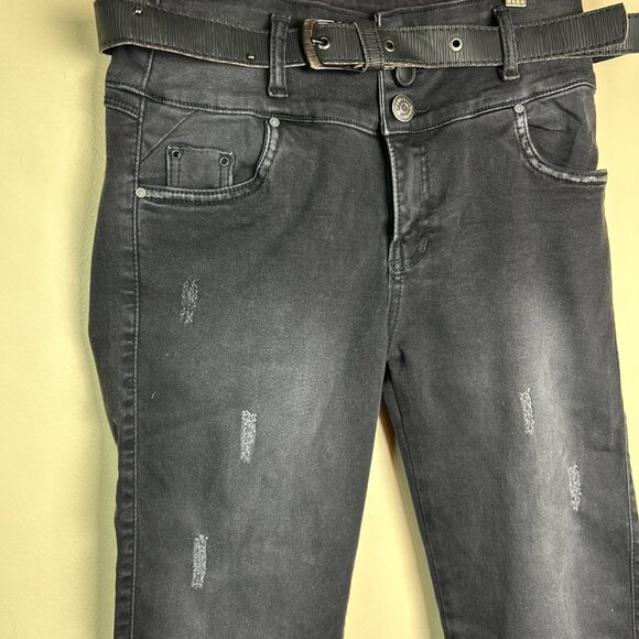 Push Up Stretch flared Leg Womens Black Jeans Colombian Tight Butt Lifting Faja - Picture 3 of 15